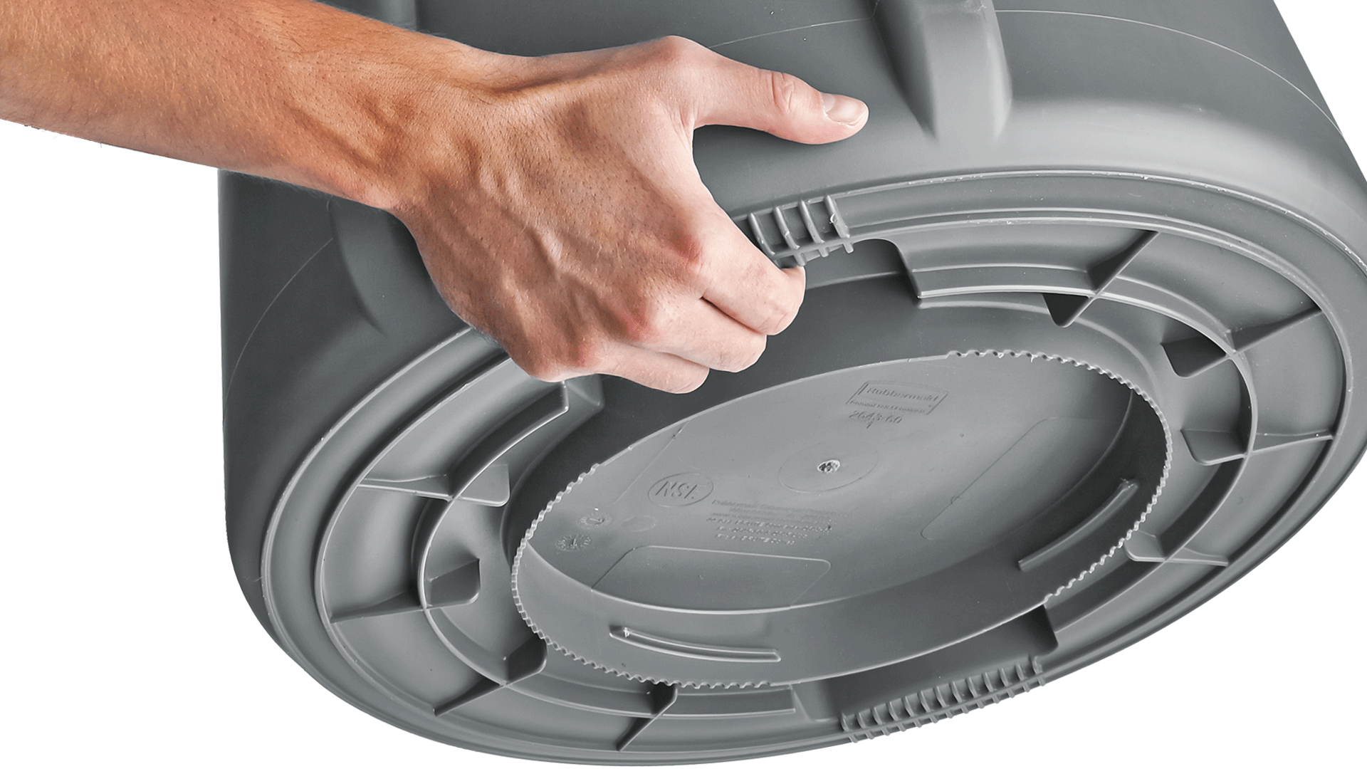 Gray Rubbermaid® BRUTE® Vented Container Bottom Part