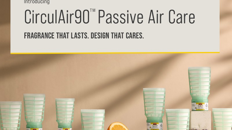 Poster of Rubbermaid Commercial Products CirculAir 90™, a new passive air care system.